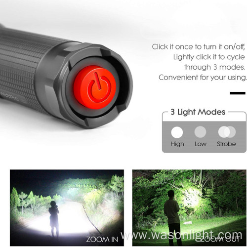 Aluminum 4*AA Rotation Zoom Ip67 Diving Led Flashlight